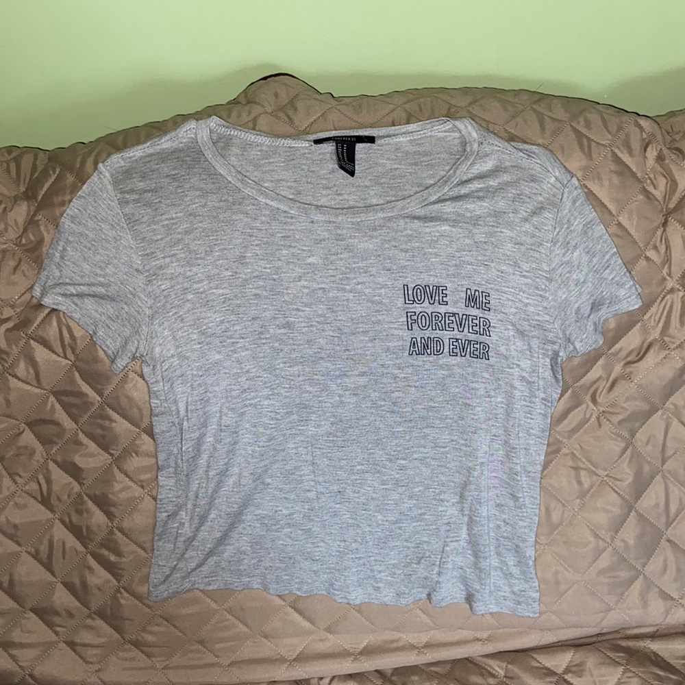 Gray slogan tshirt
